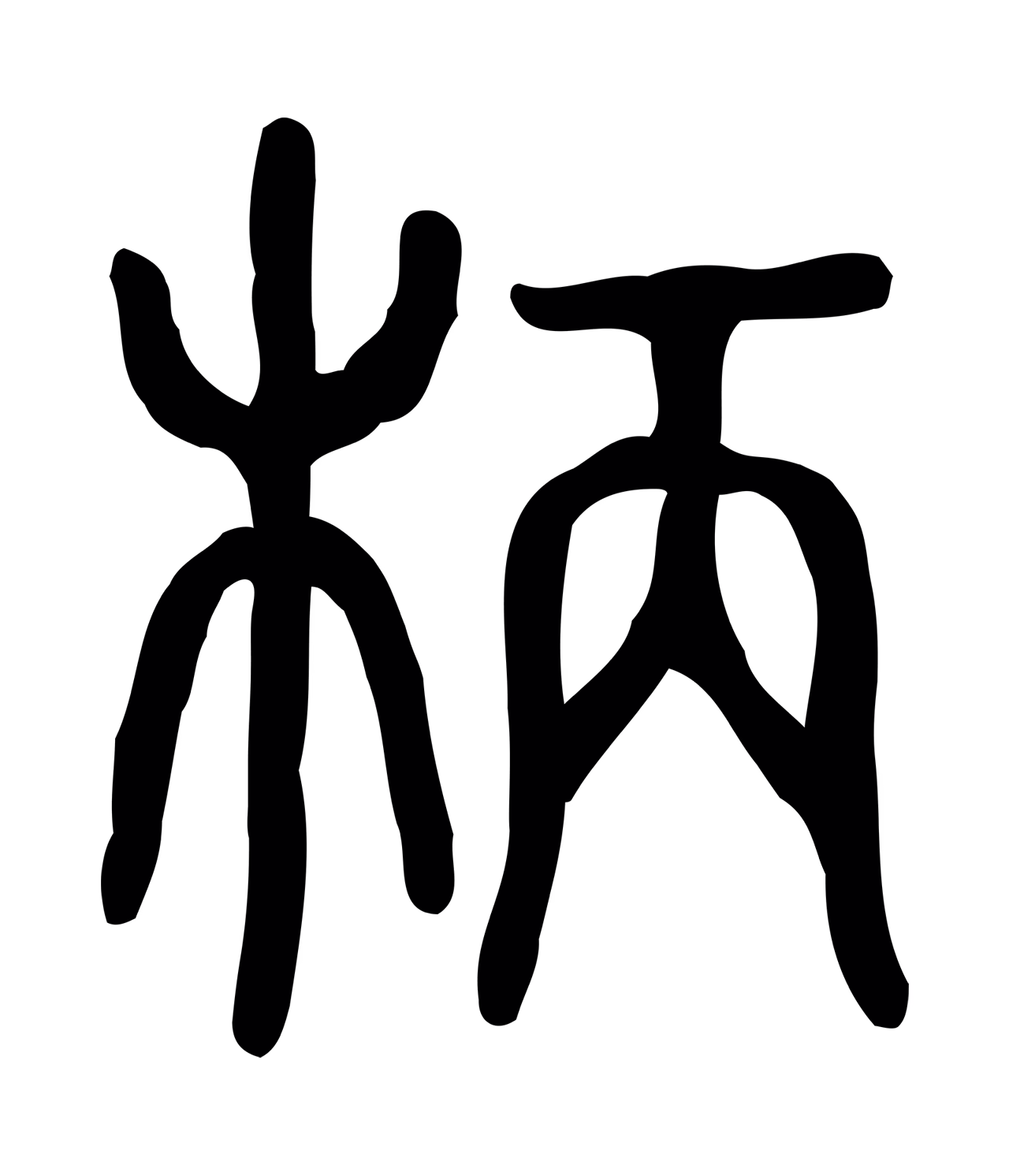 许慎说文小篆「柄」字篆书图片