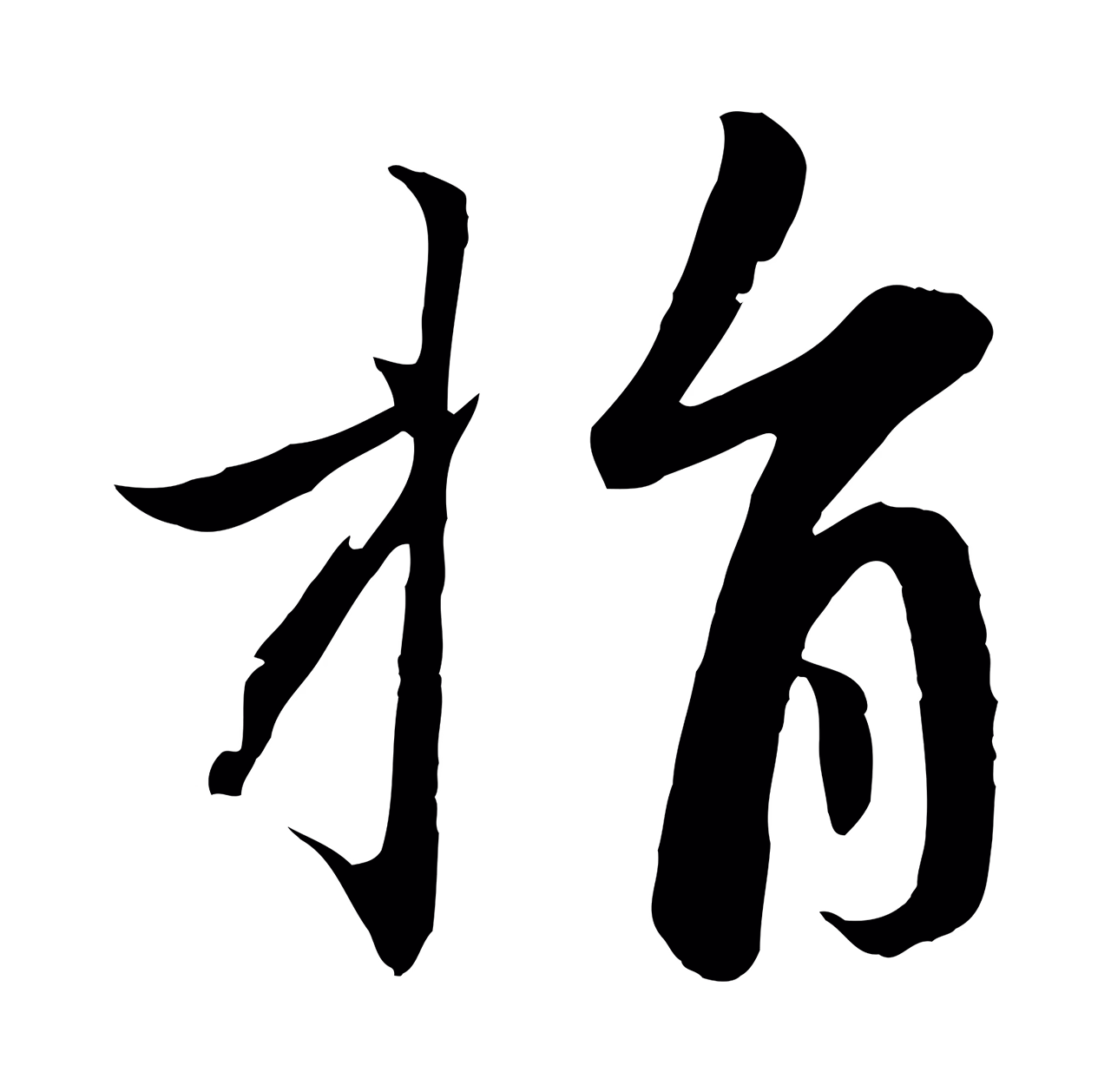 赵孟頫「捐」字书法图片