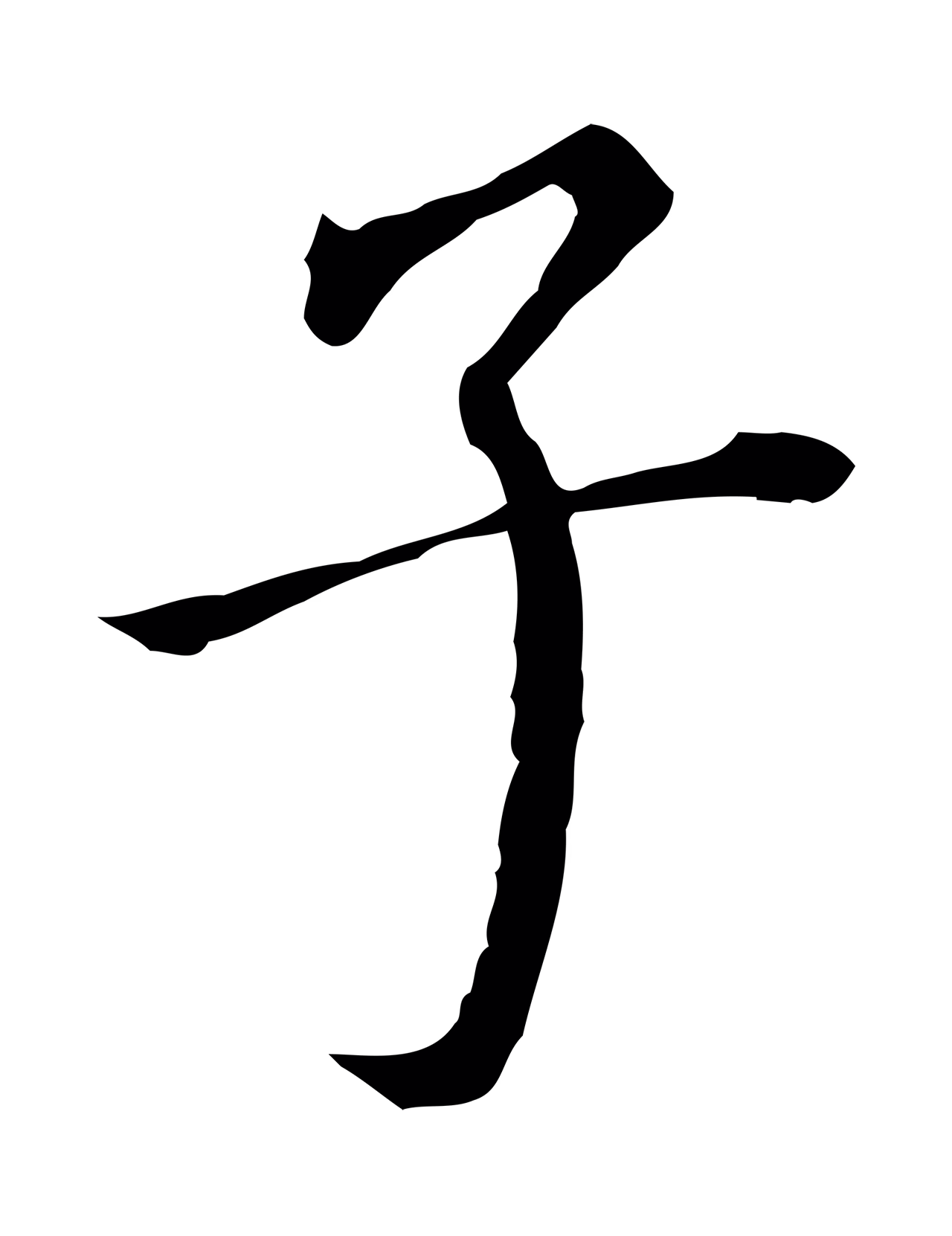 董其昌「子」字书法图片