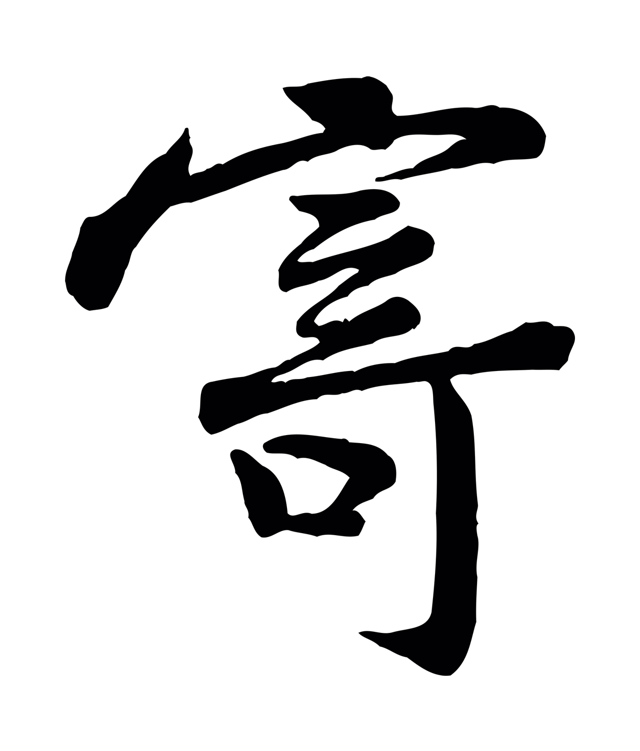黄庭坚「寄」字书法图片
