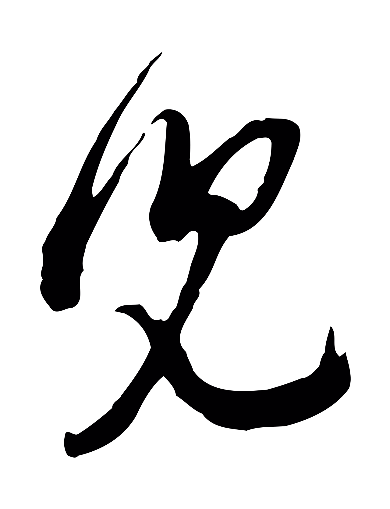 黄庭坚「兒」字书法图片