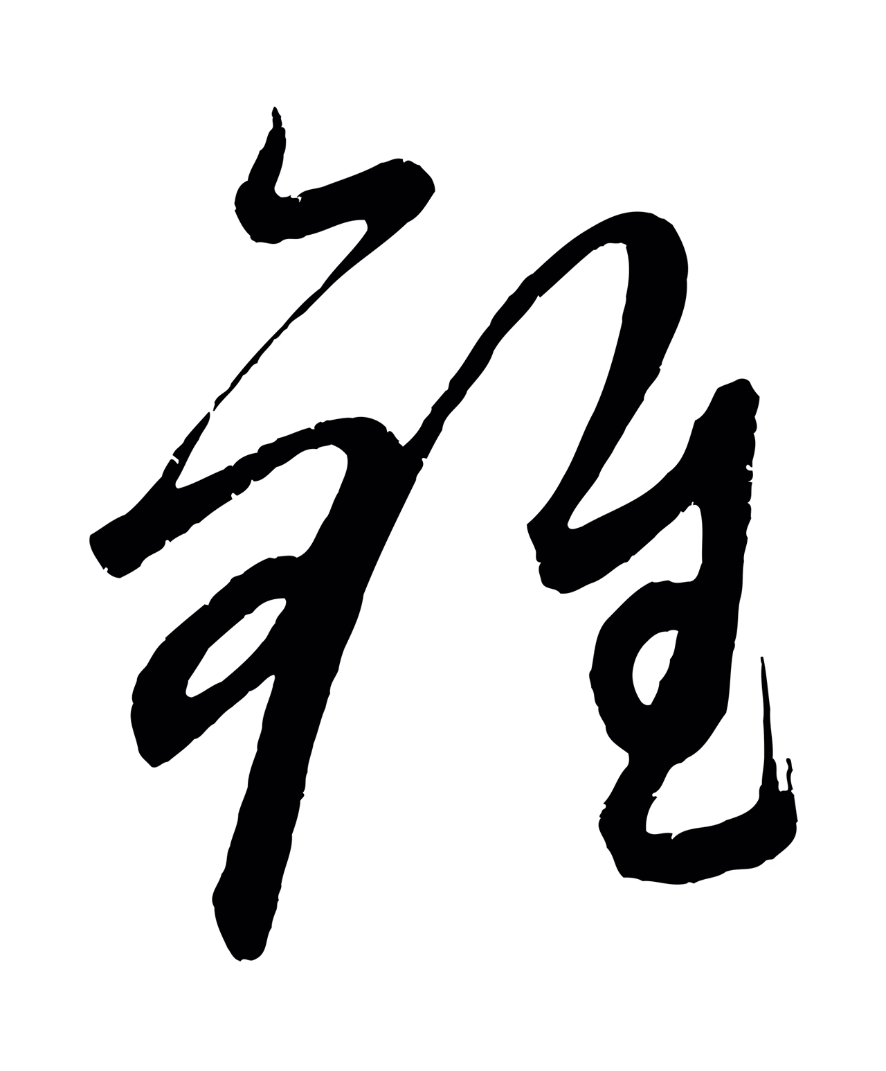 康里巎巎「錐」字书法图片