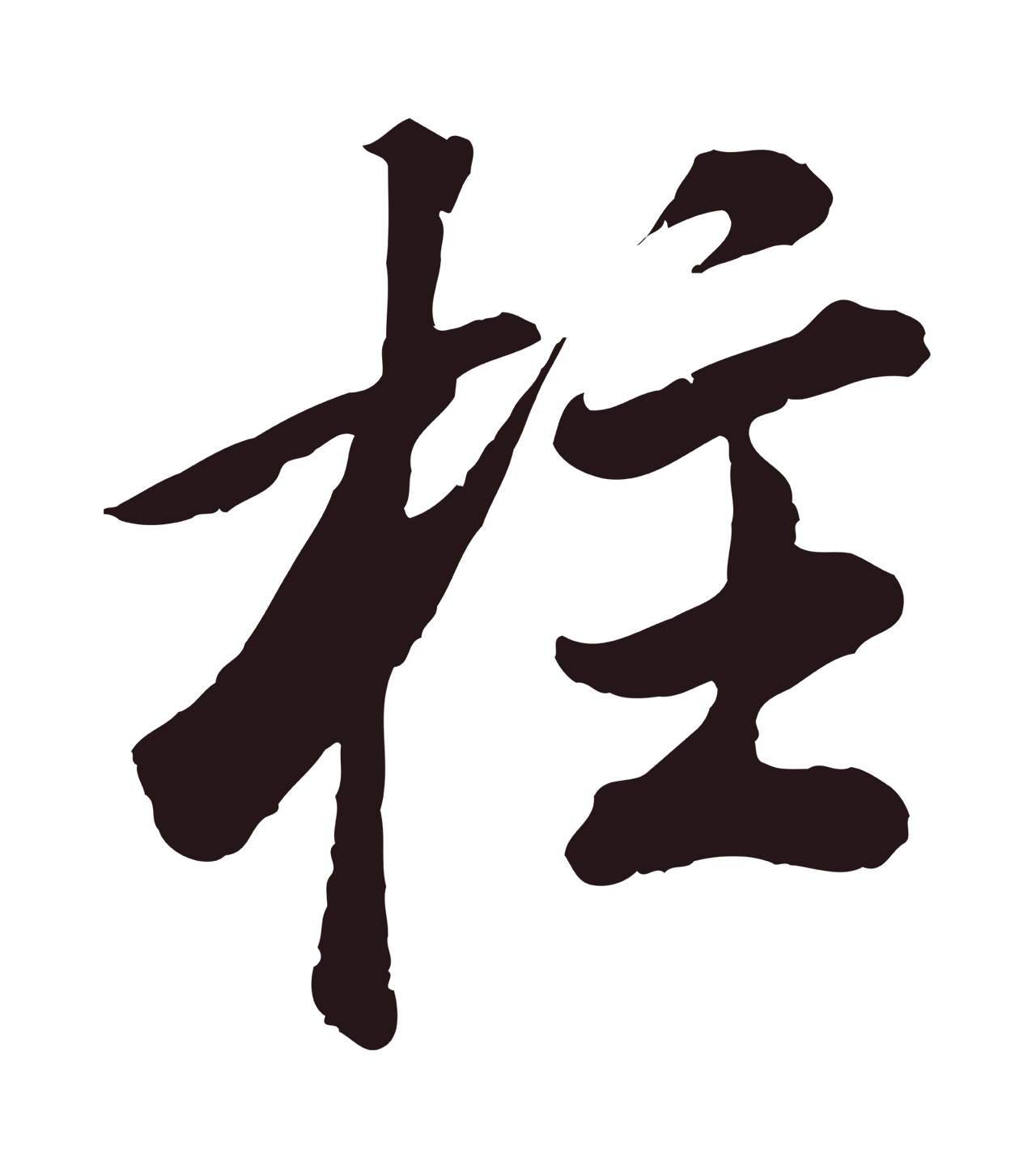 董其昌「柱」字书法图片