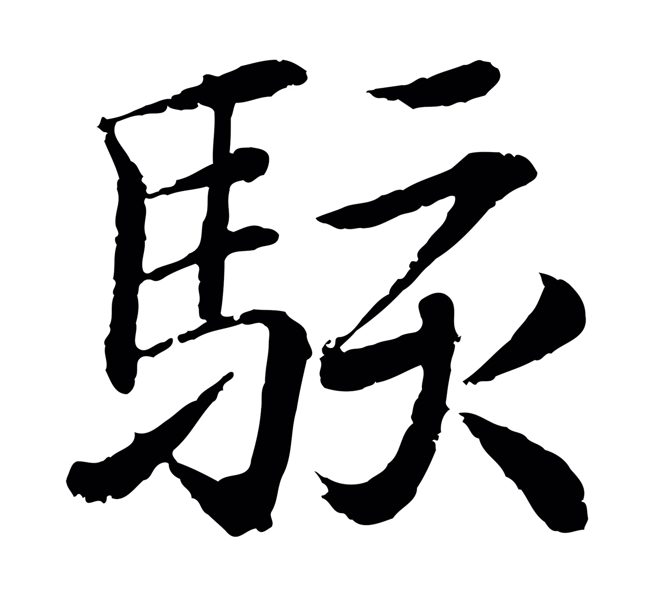 王羲之「駭」字书法图片