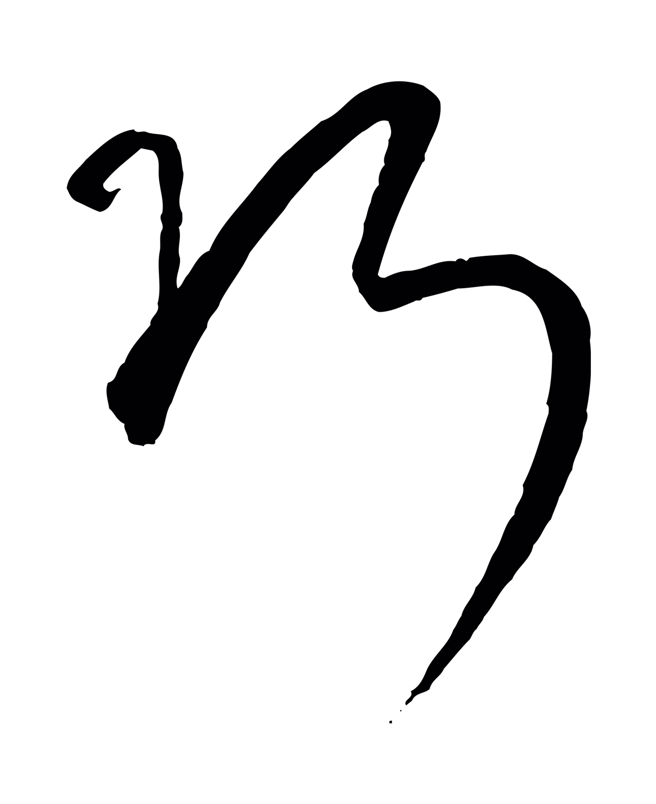 康里巎巎「巧」字书法图片