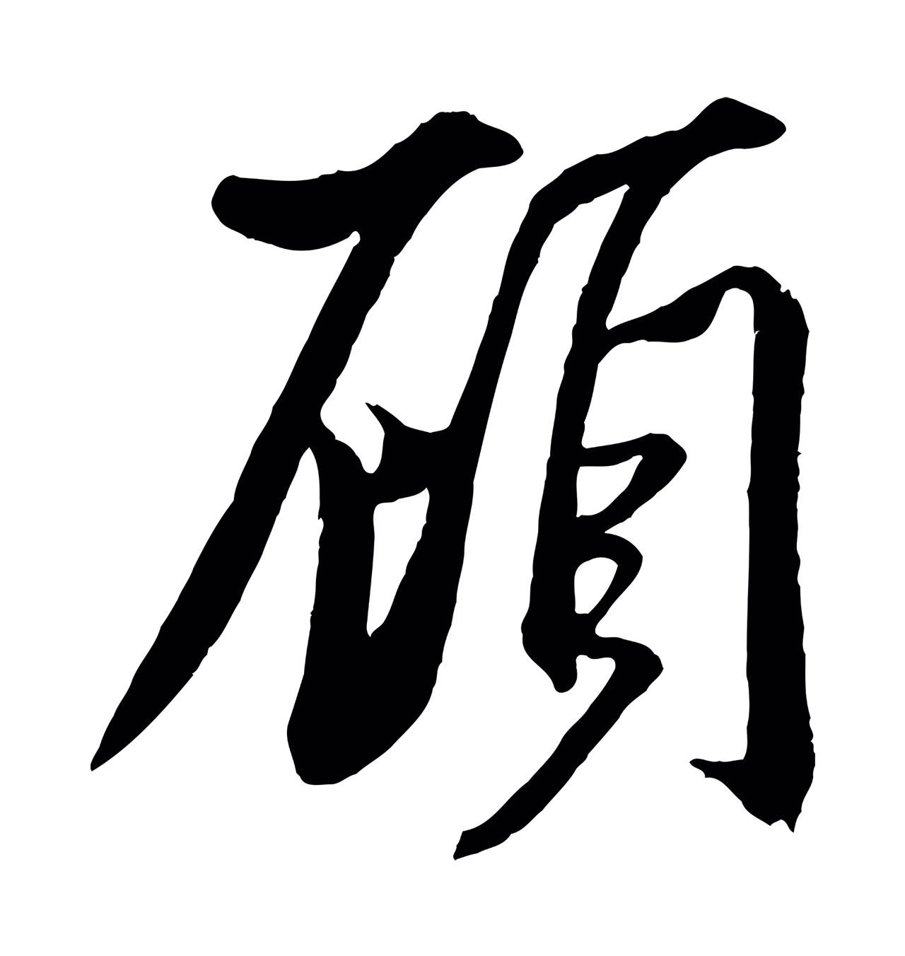 米芾「顧」字书法图片