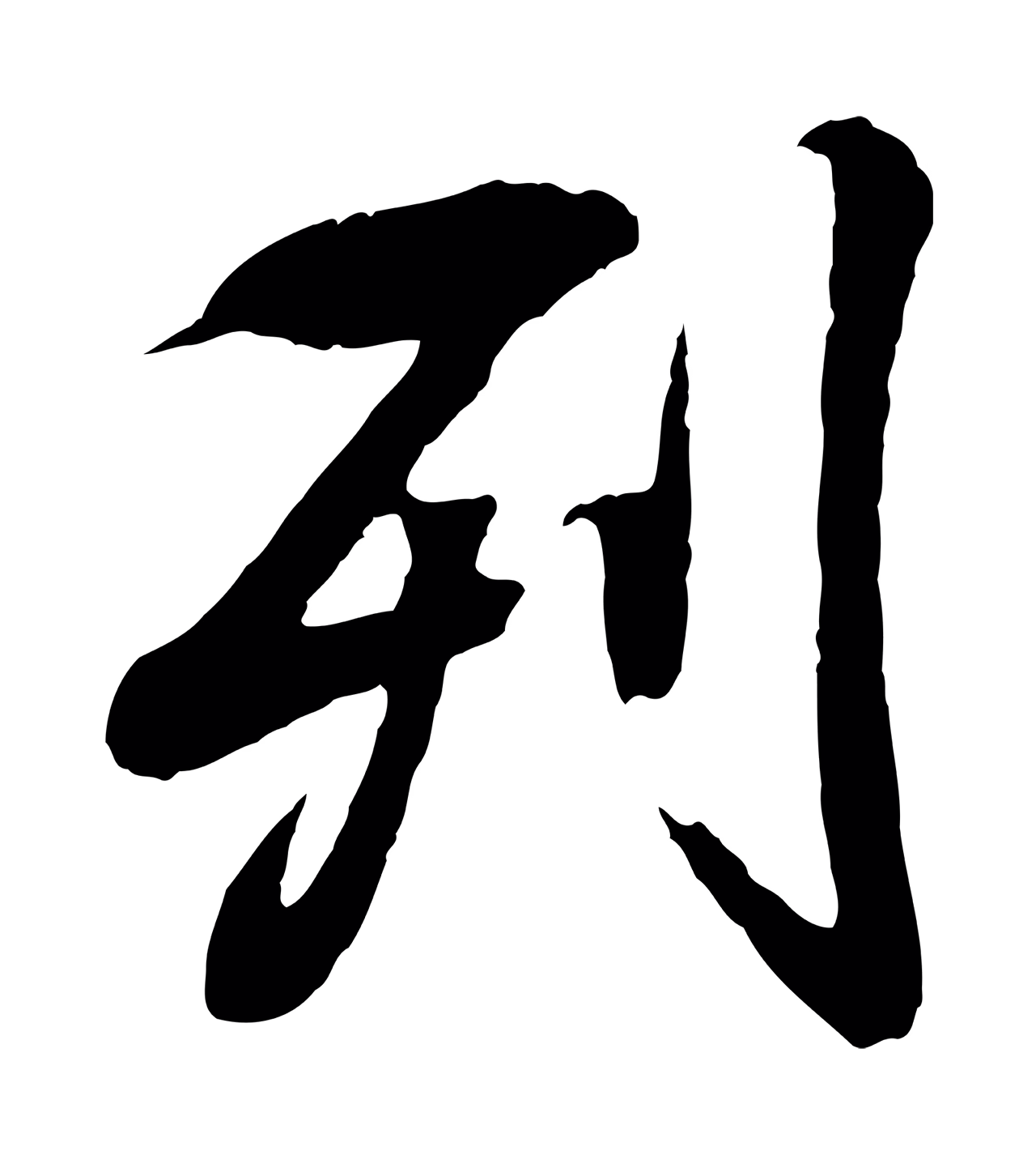 王羲之「列」字书法图片