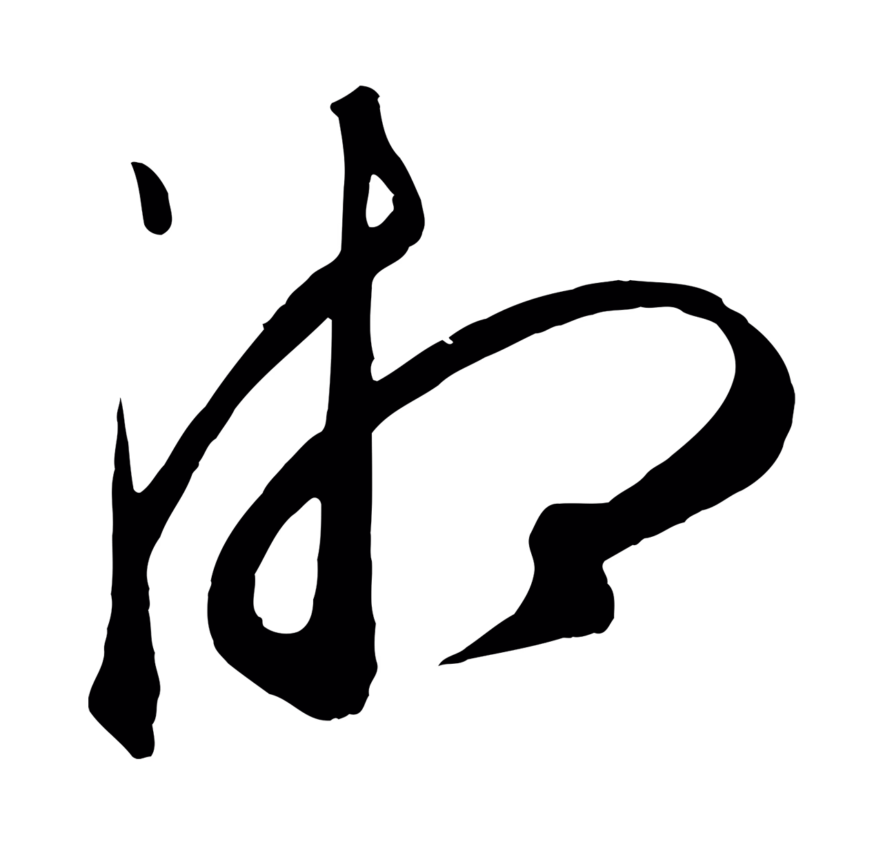 康里巎巎「湘」字书法图片