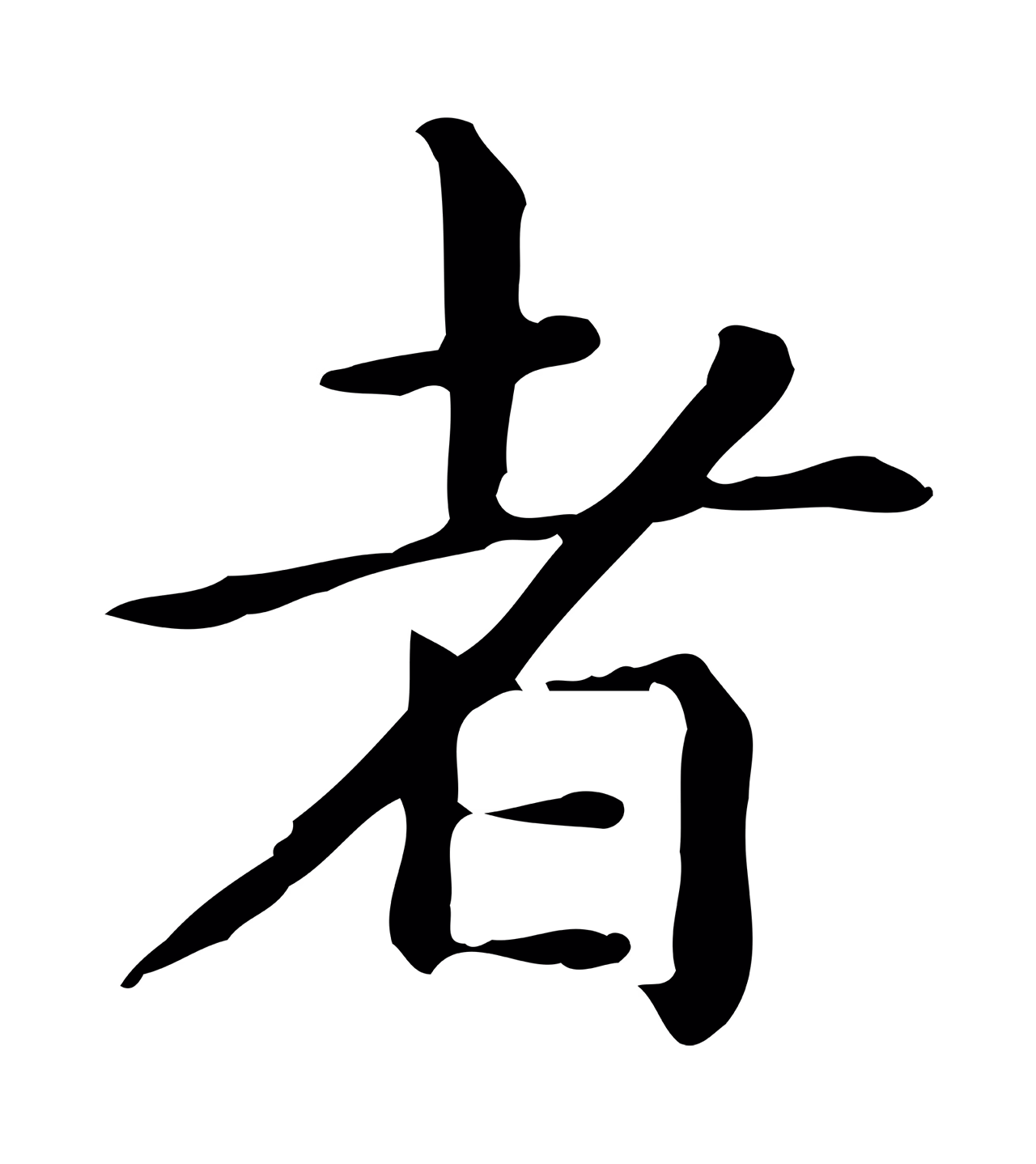 赵孟頫「者」字书法图片