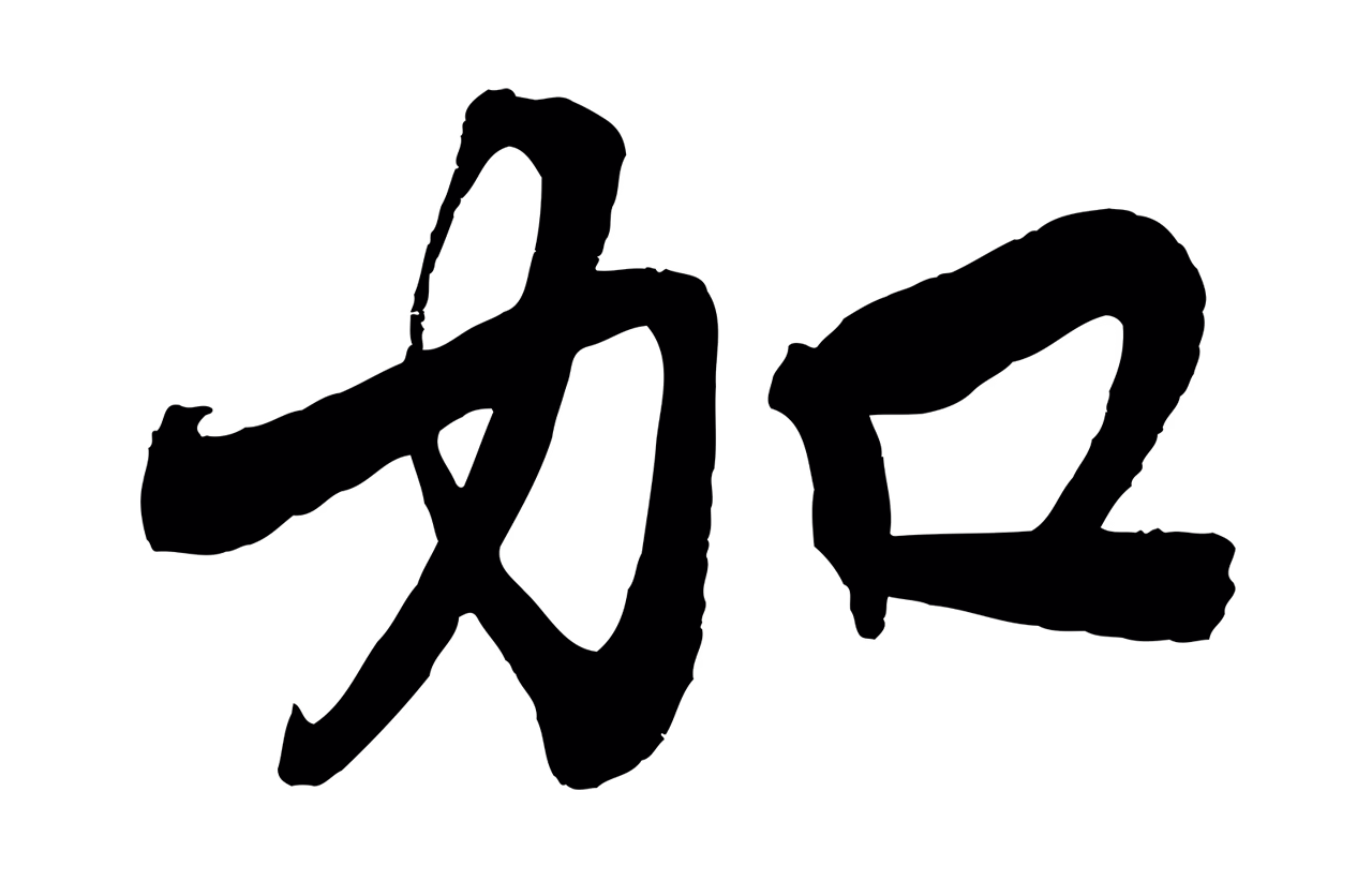 赵孟頫「加」字书法图片