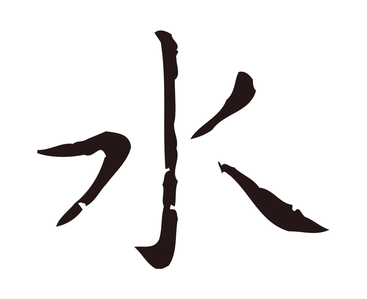 祝允明「水」字书法图片