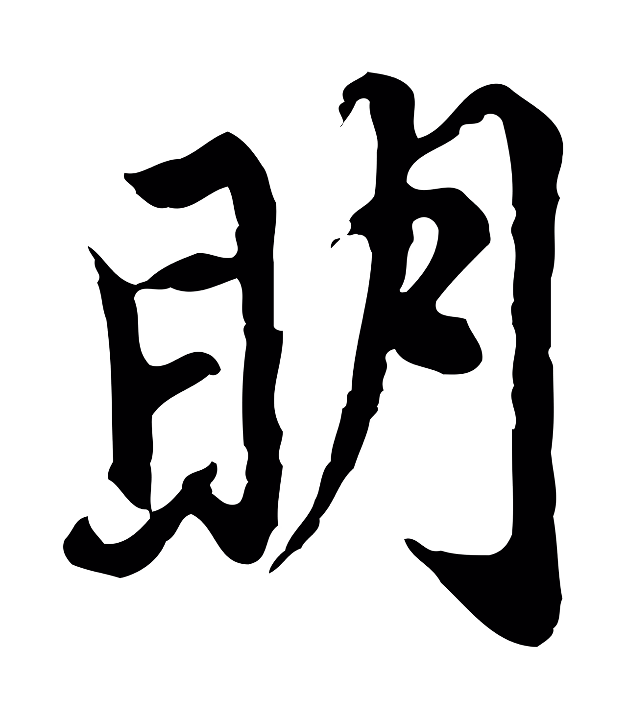 赵孟頫「明」字书法图片