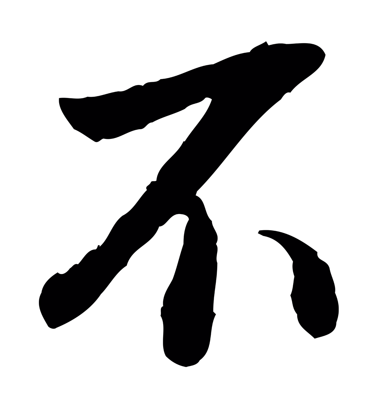董其昌「不」字书法图片