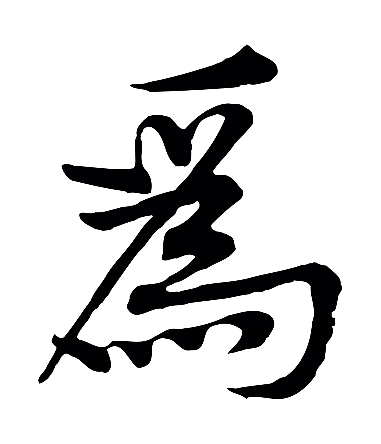 黄庭坚「為」字书法图片