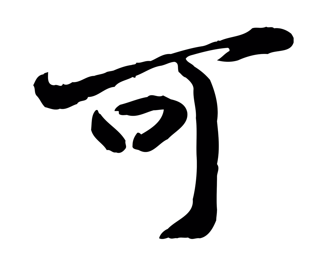 黄庭坚「可」字书法图片