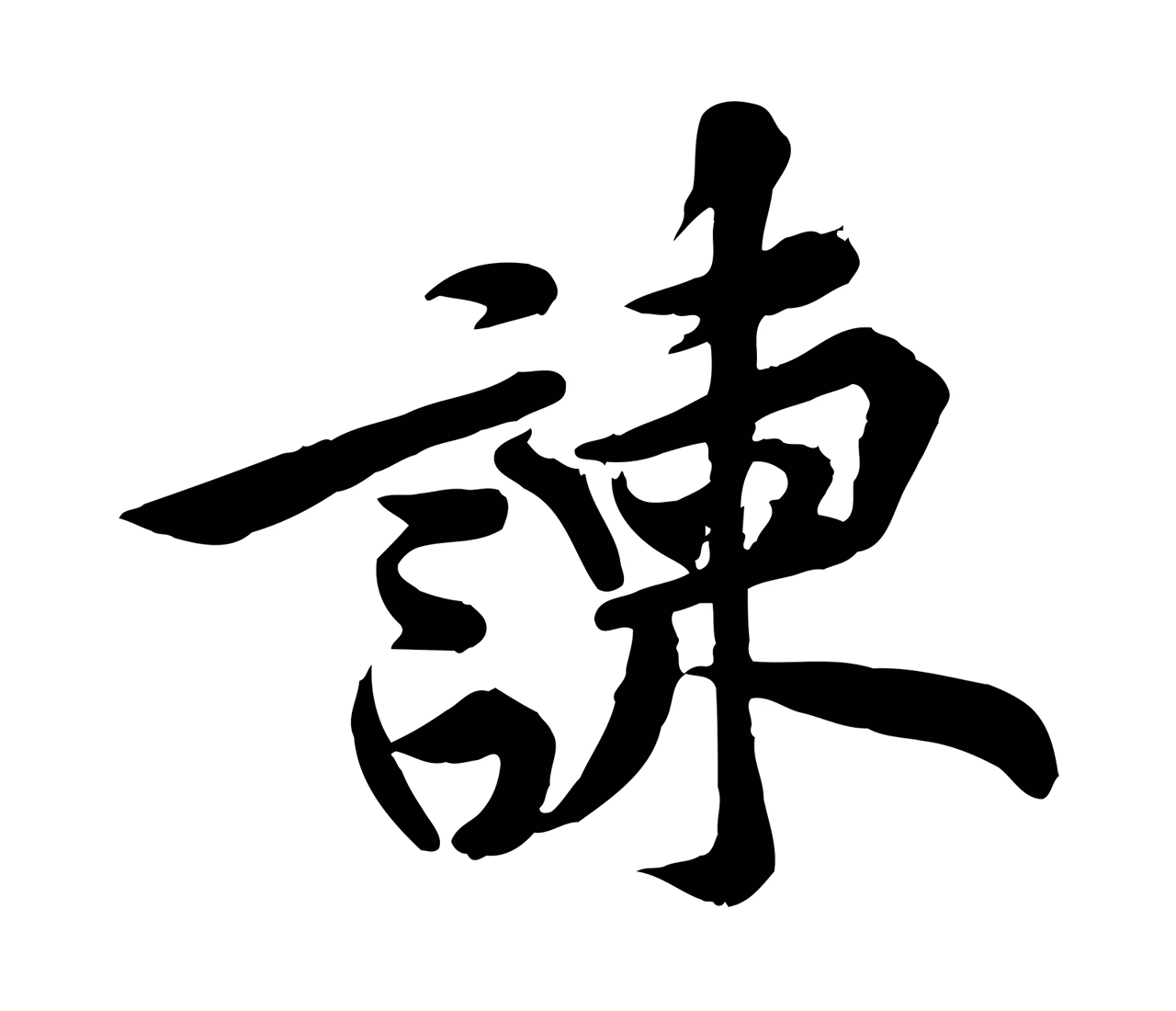 黄庭坚「諫」字书法图片