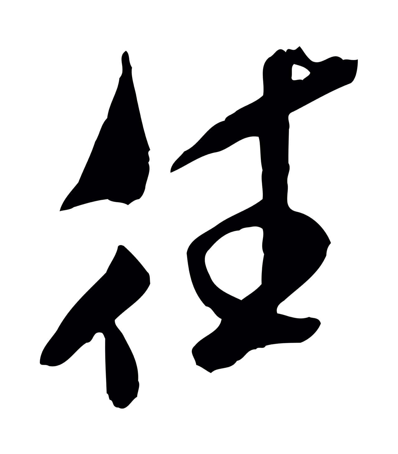 米芾「往」字书法图片