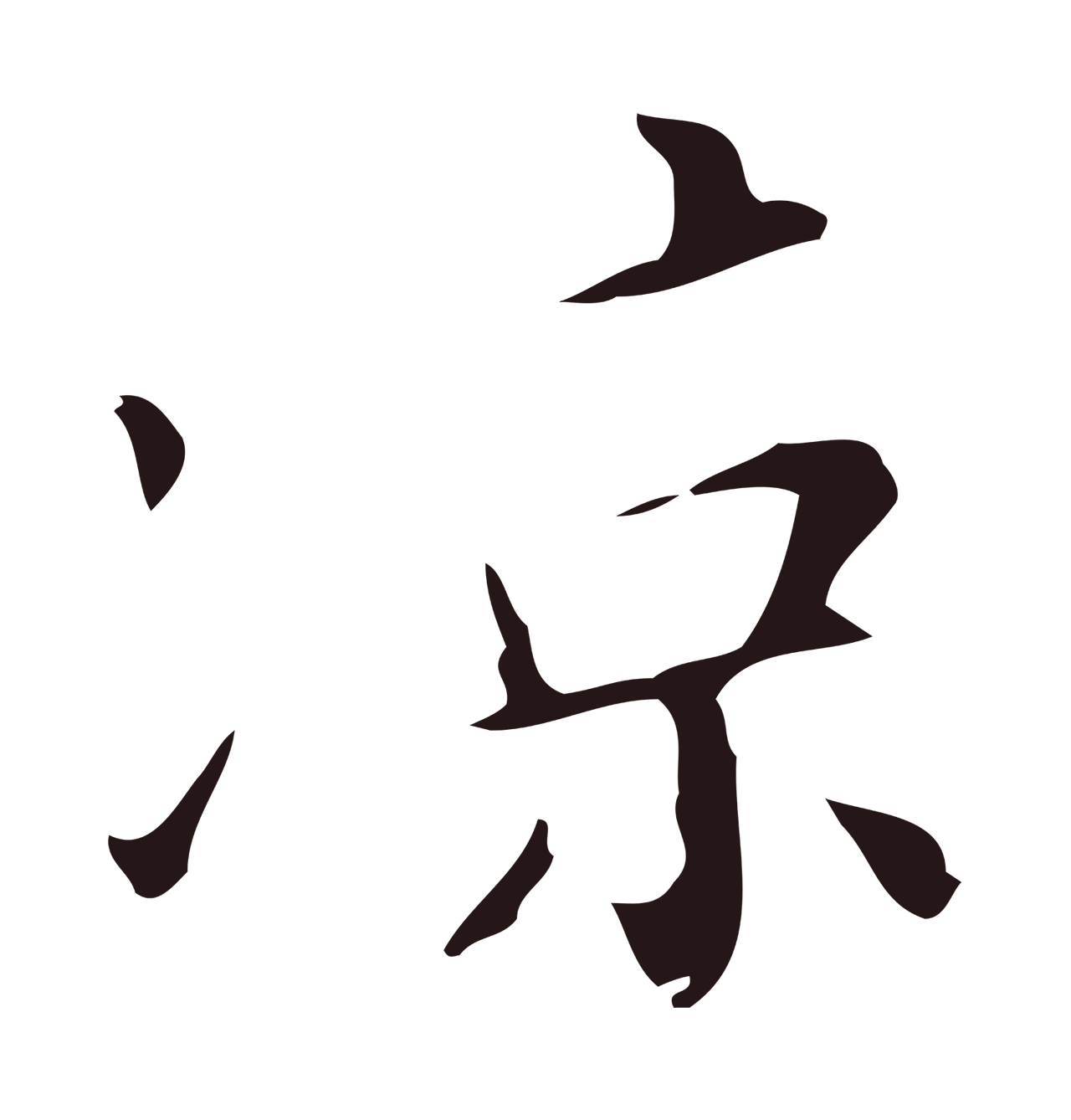 祝允明「涼」字书法图片