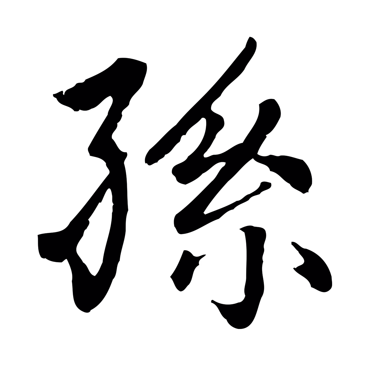赵孟頫「孫」字书法图片