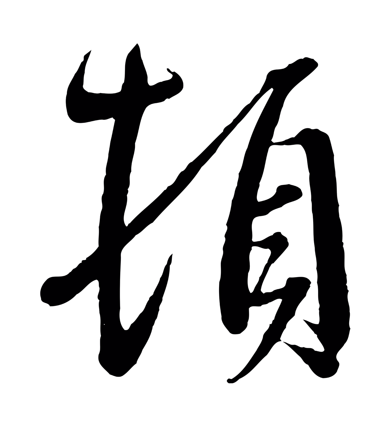 王羲之「頓」字书法图片