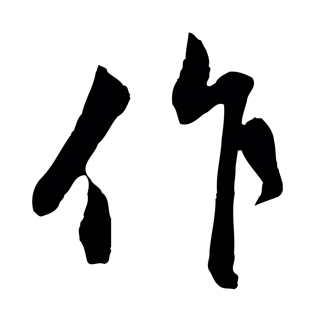 赵孟頫「作」字书法图片