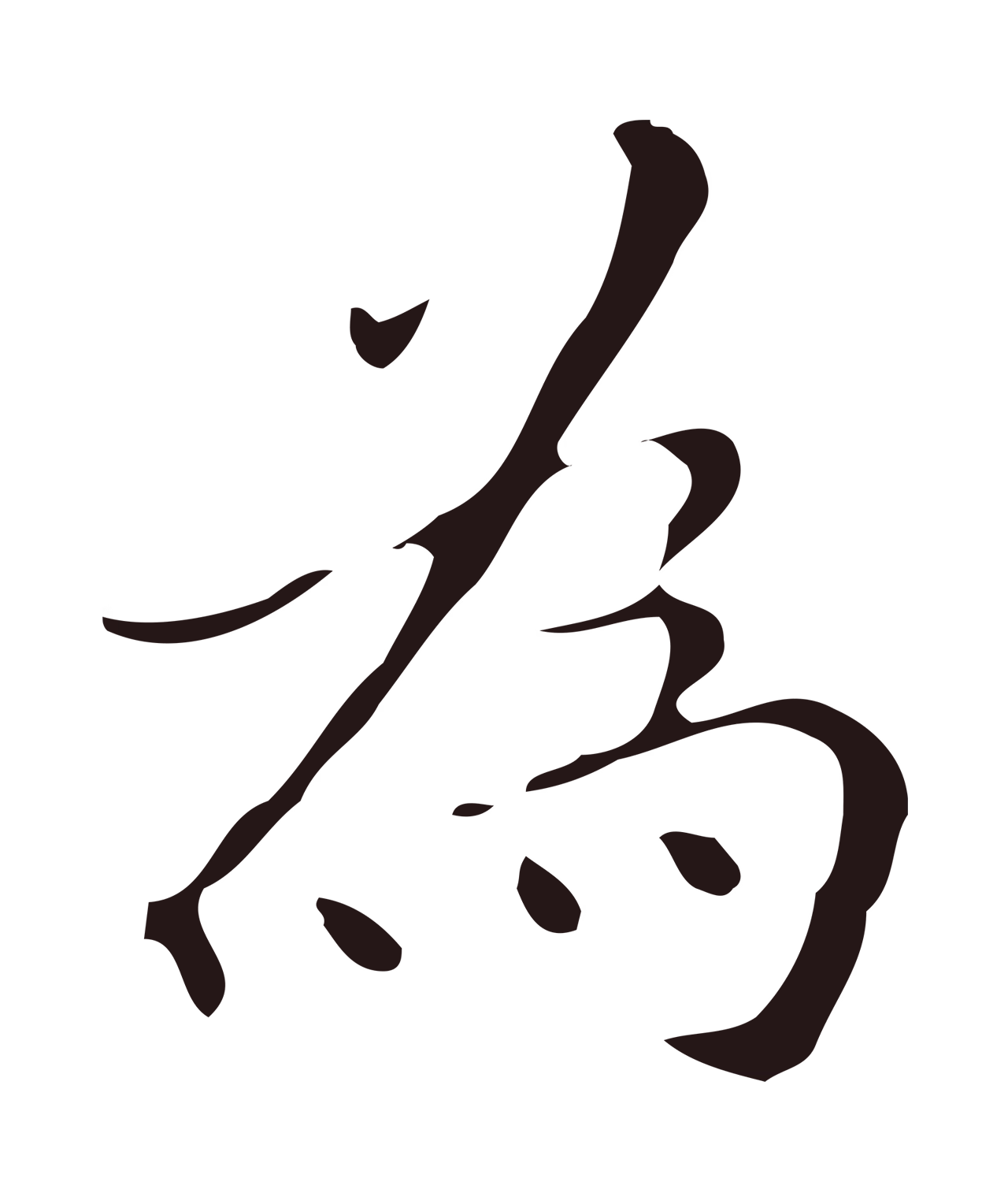 祝允明「為」字书法图片