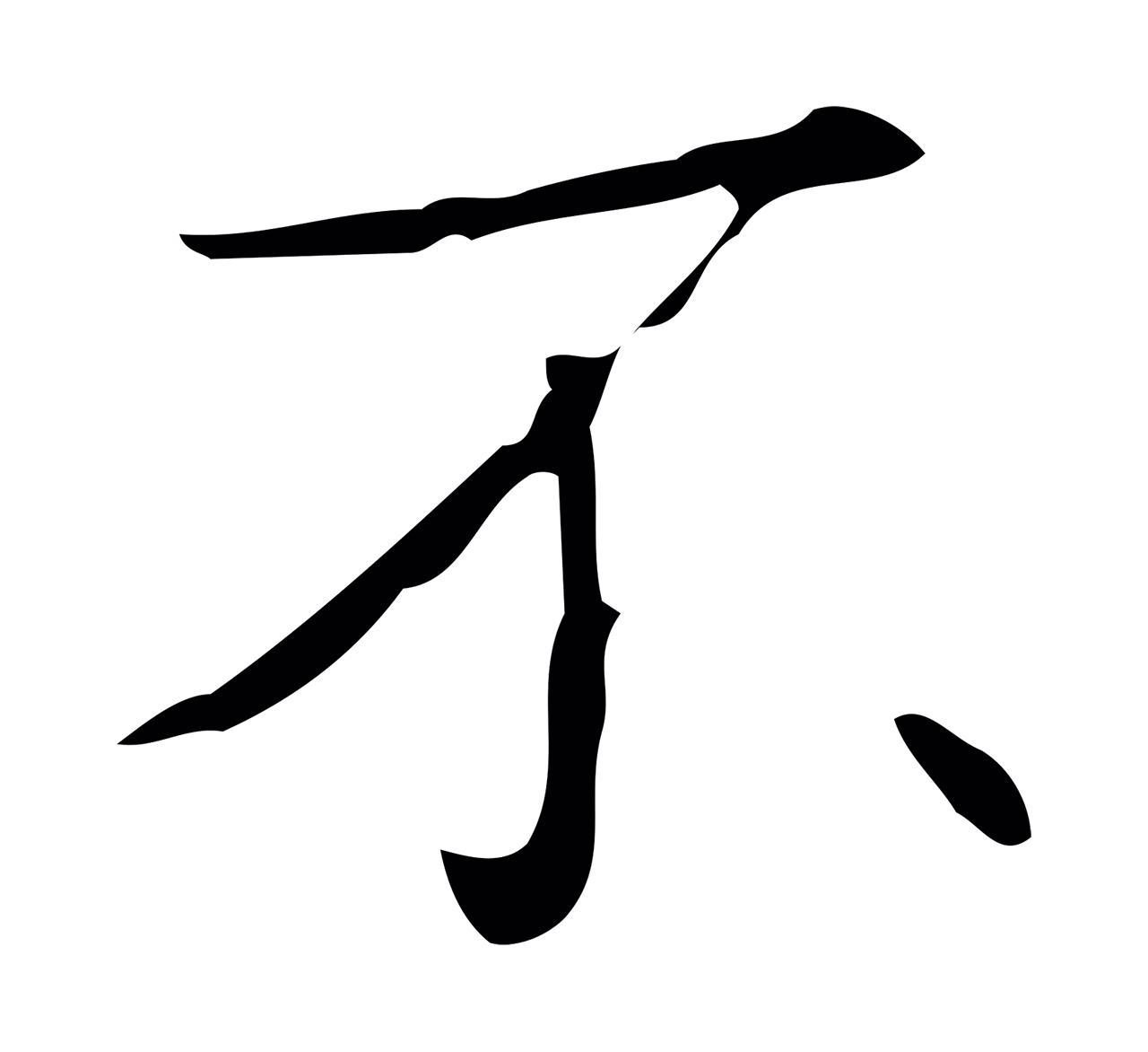 弘历「不」字书法图片