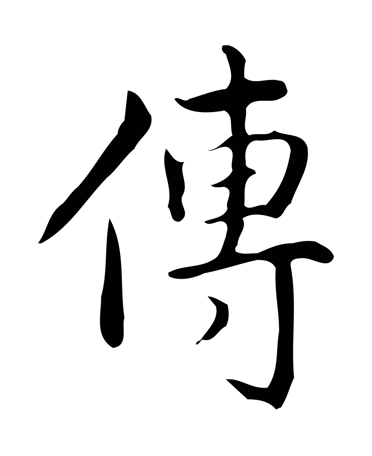 弘历「傳」字书法图片