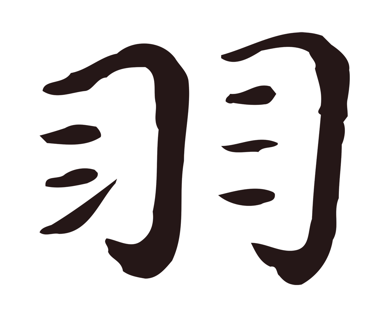 祝允明「羽」字书法图片