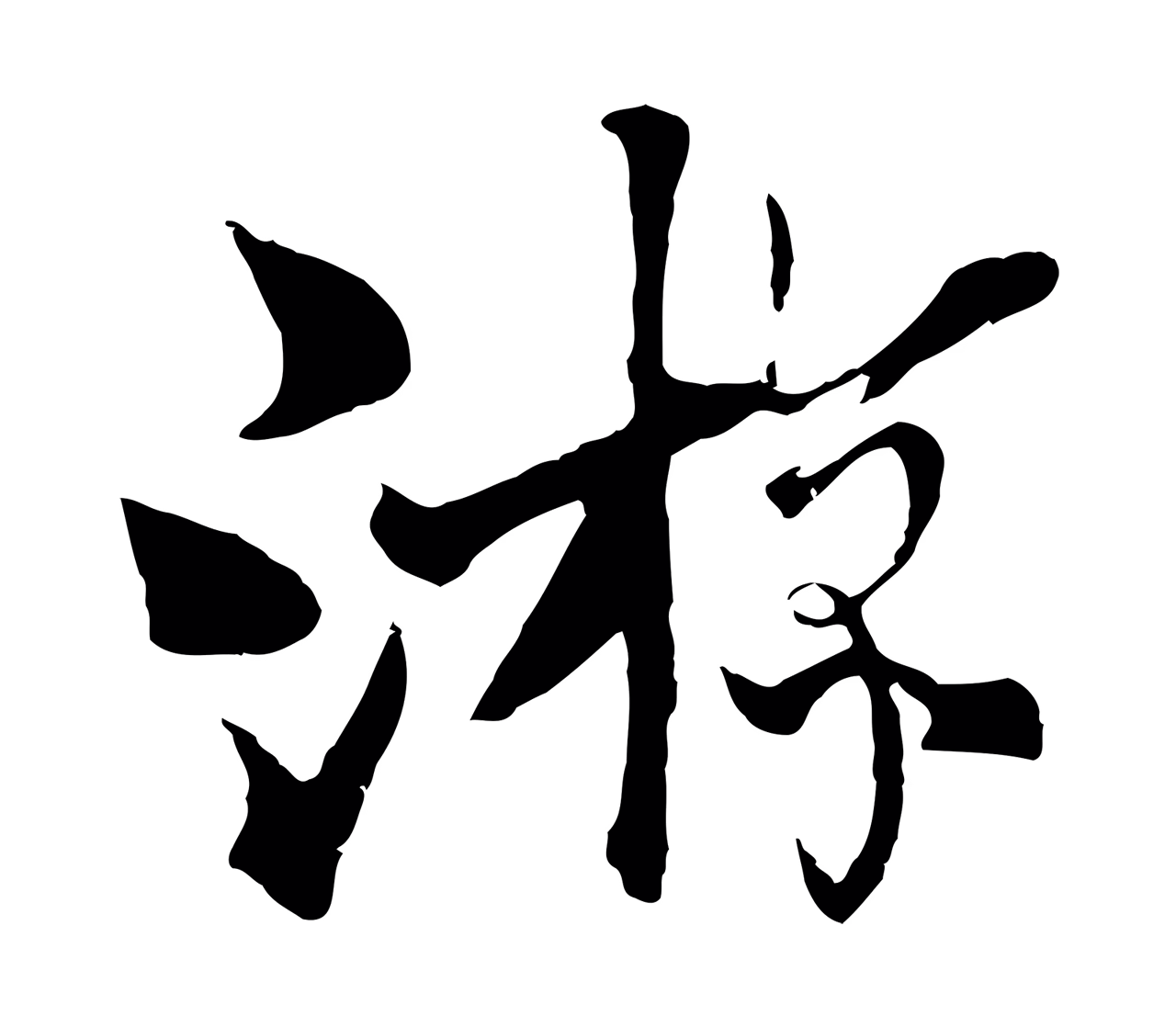 杨维桢「游」字书法图片