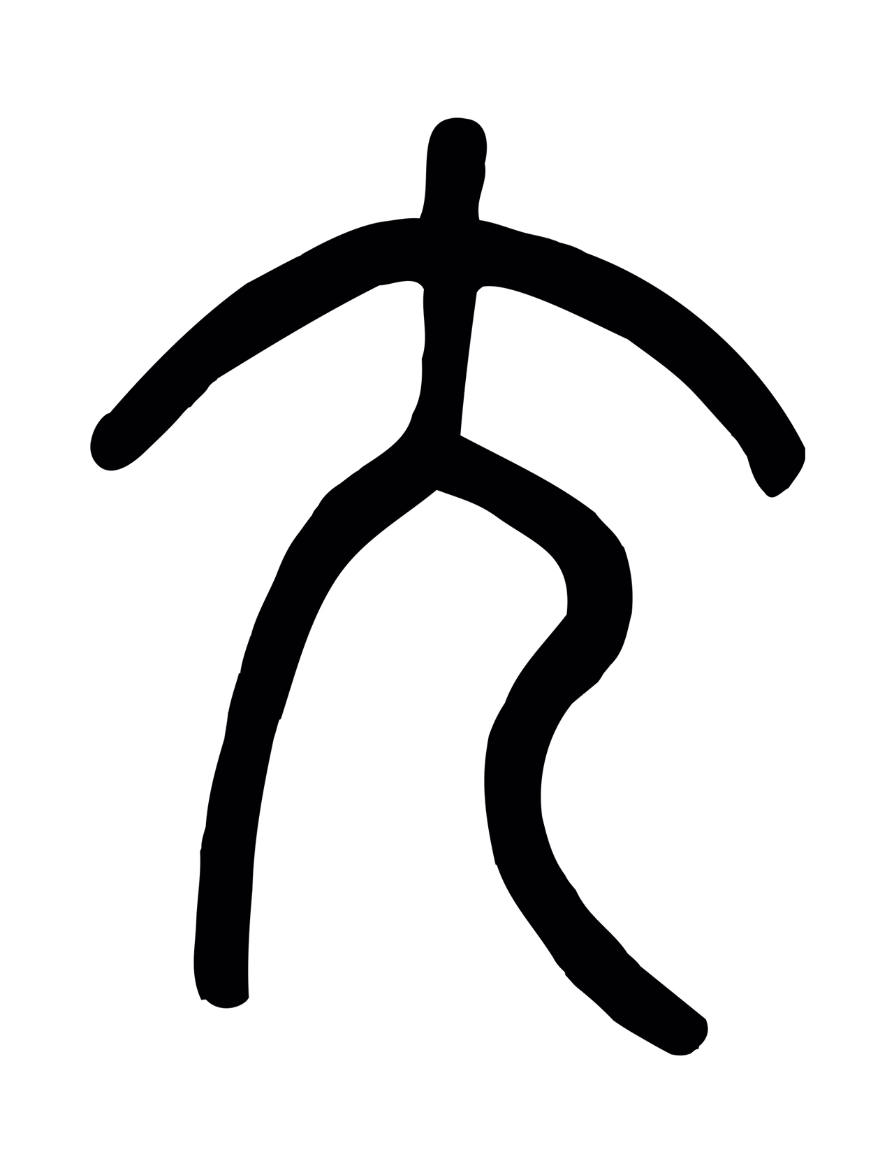 许慎说文小篆「尢」字篆书图片
