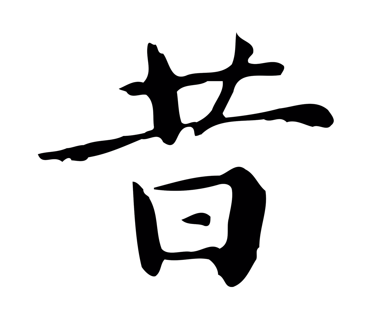 祝允明「昔」字书法图片