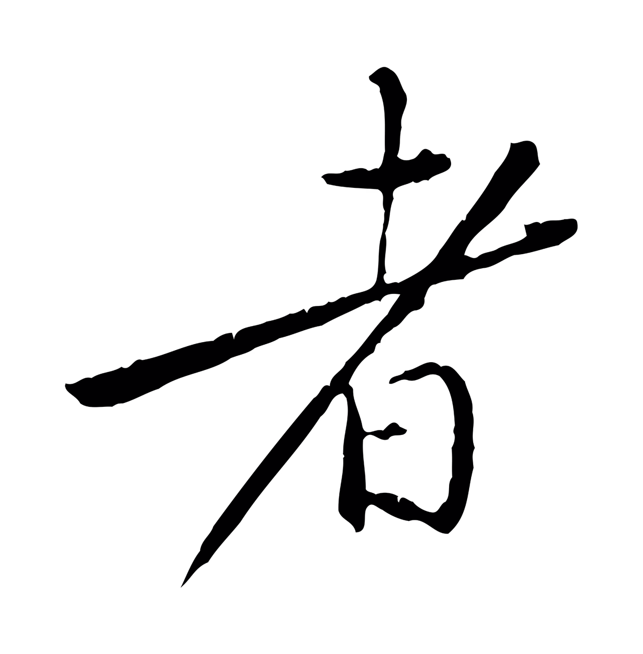 黄庭坚「者」字书法图片