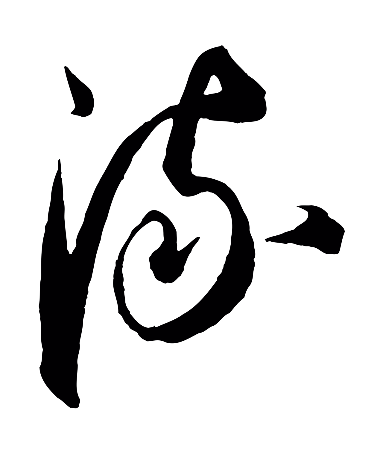 康里巎巎「流」字书法图片