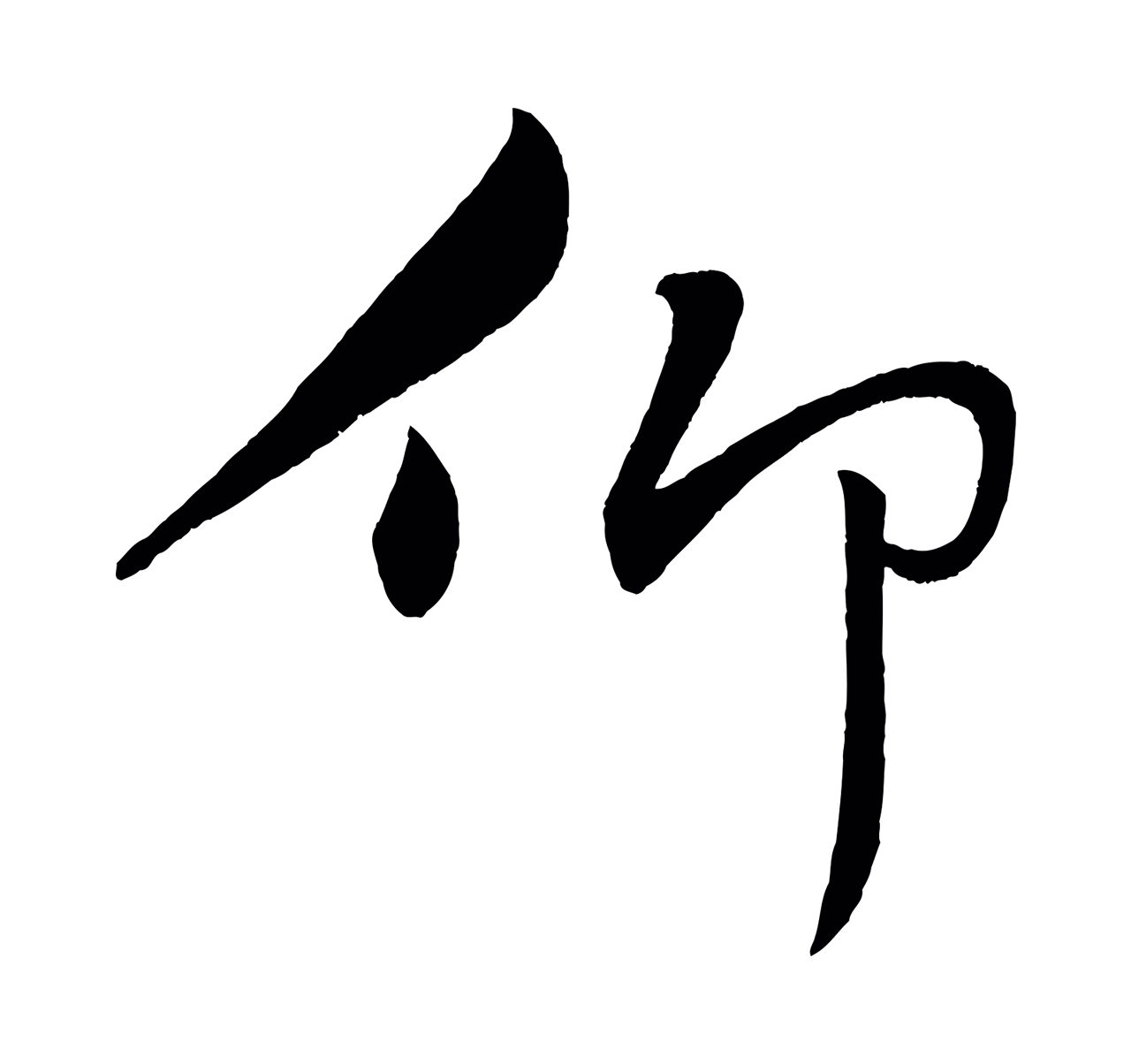 黄庭坚「仰」字书法图片