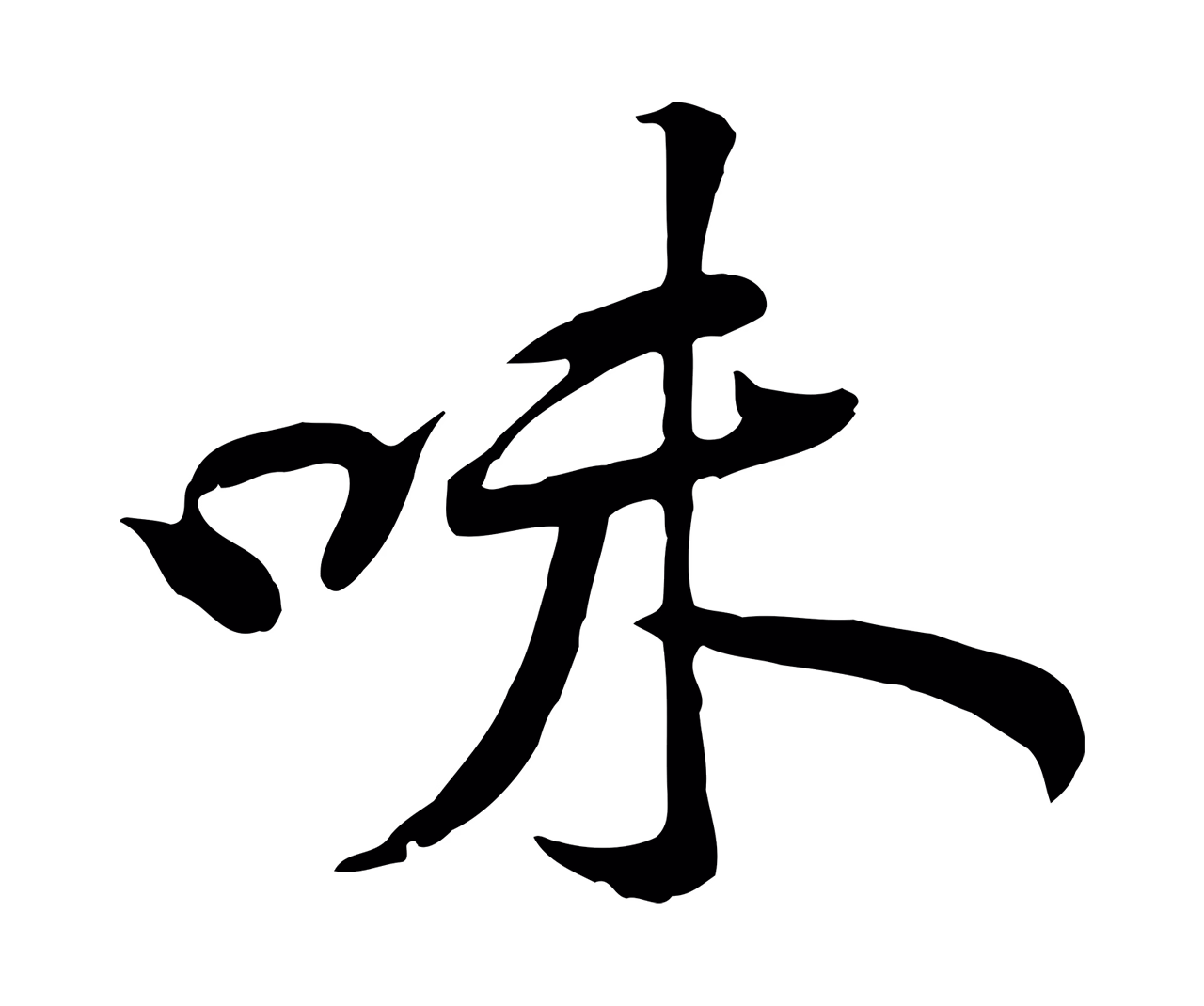 黄庭坚「味」字书法图片