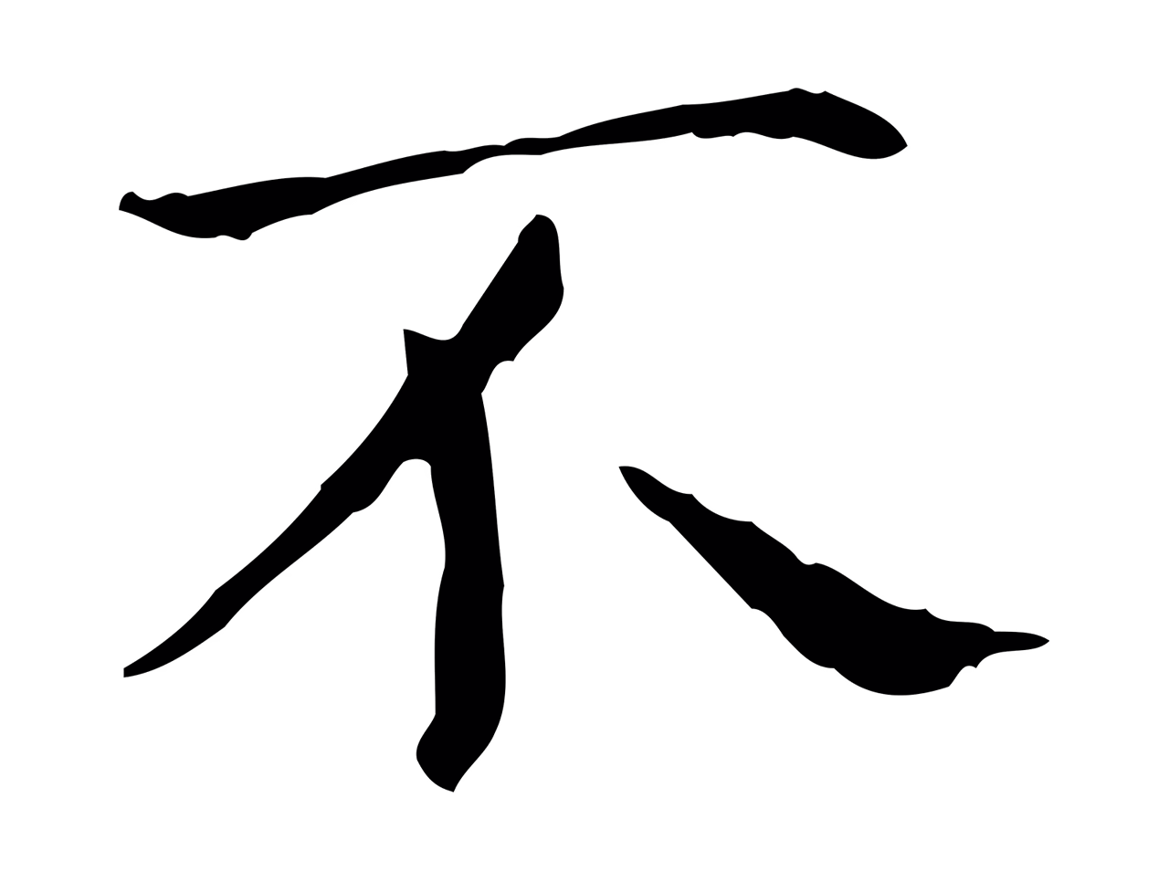 王羲之「不」字书法图片