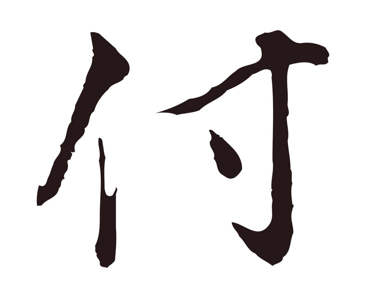 董其昌「付」字书法图片
