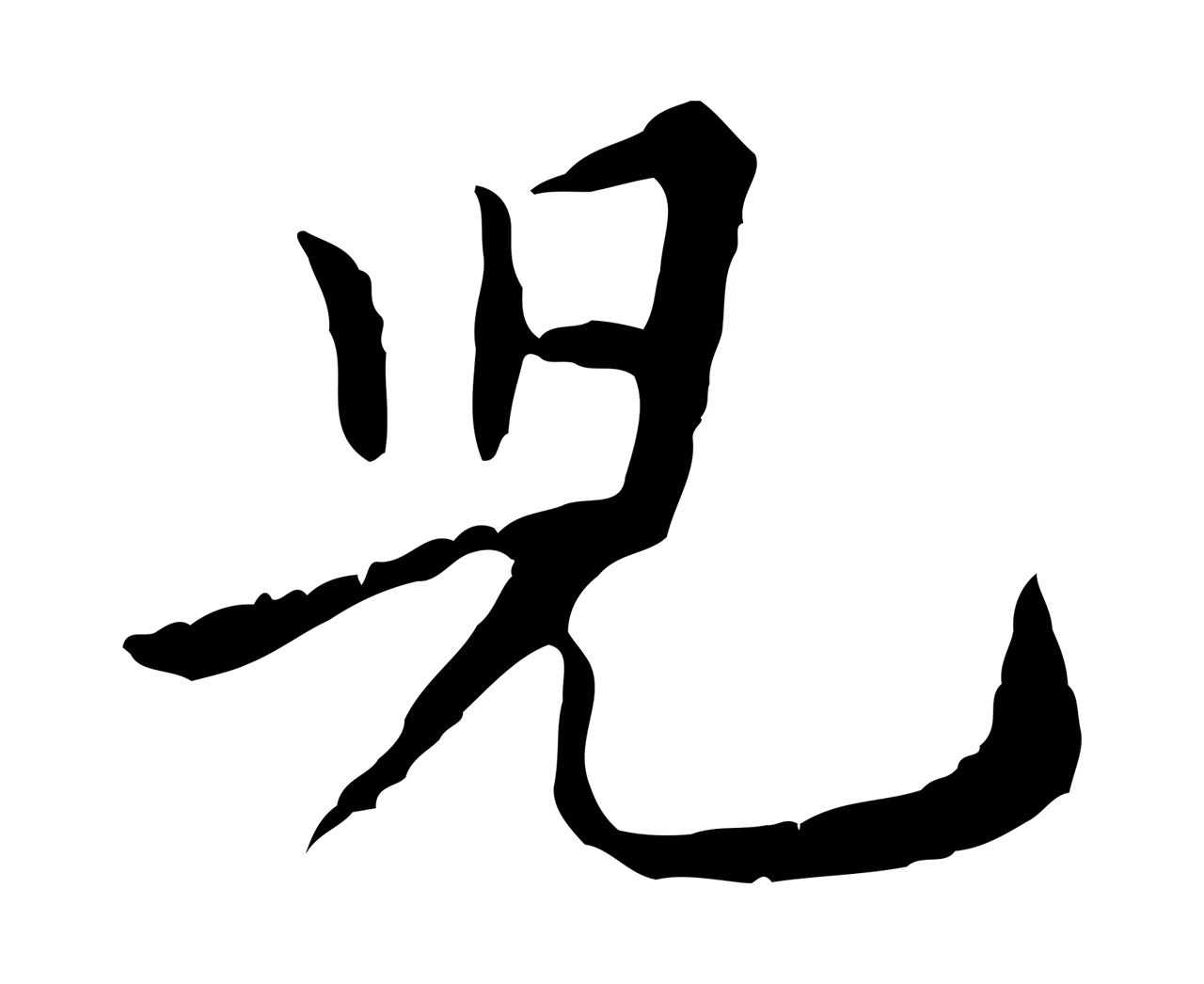 黄庭坚「兒」字书法图片