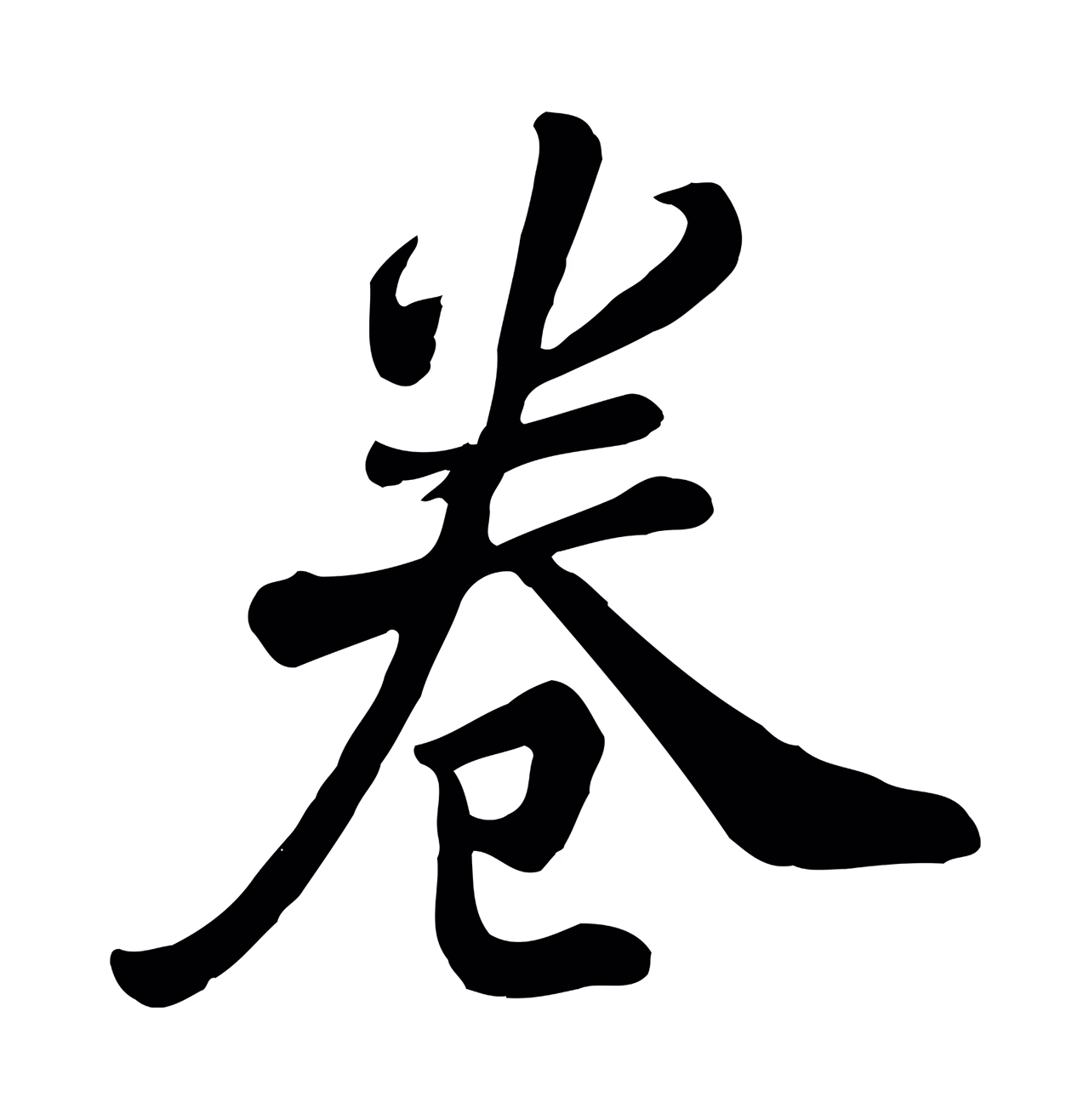 张照「卷」字书法图片
