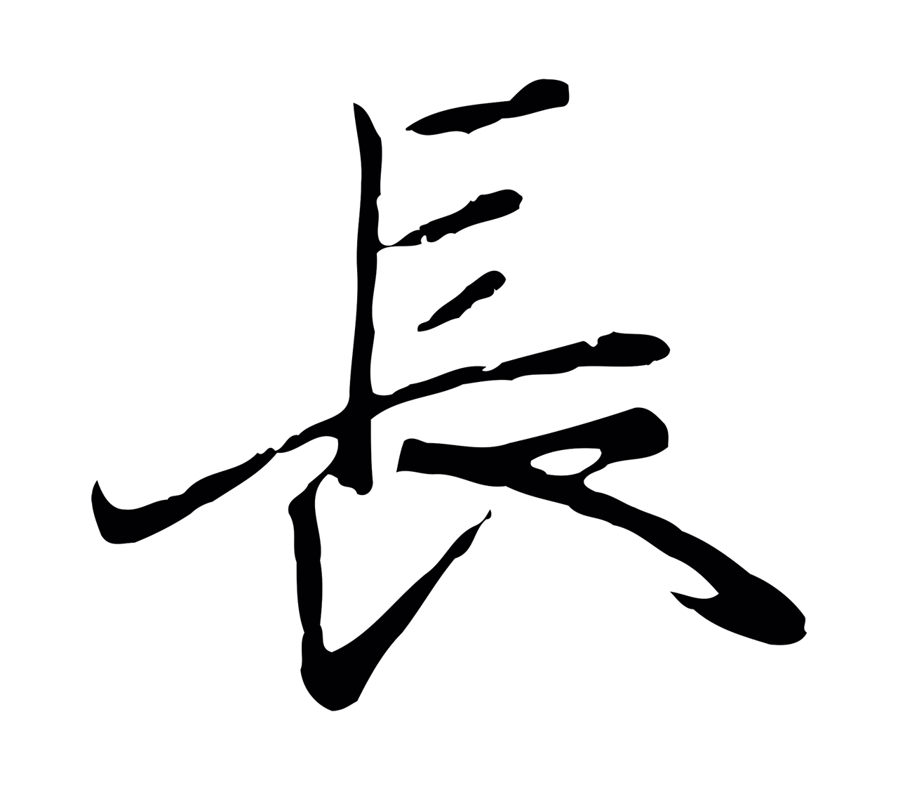 陆继善「長」字书法图片