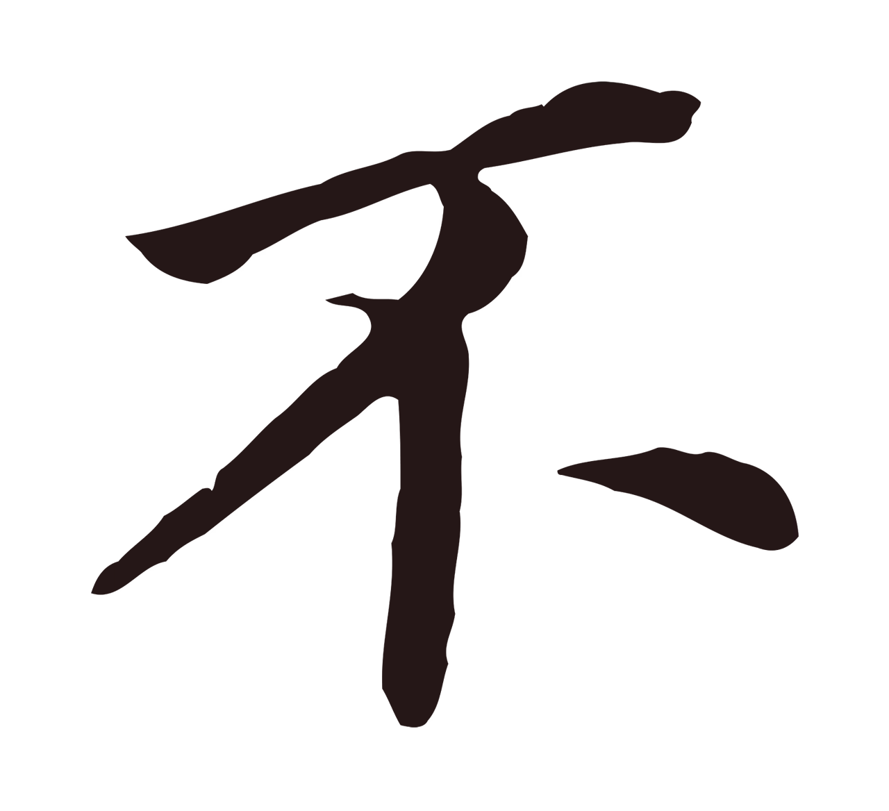 董其昌「不」字书法图片