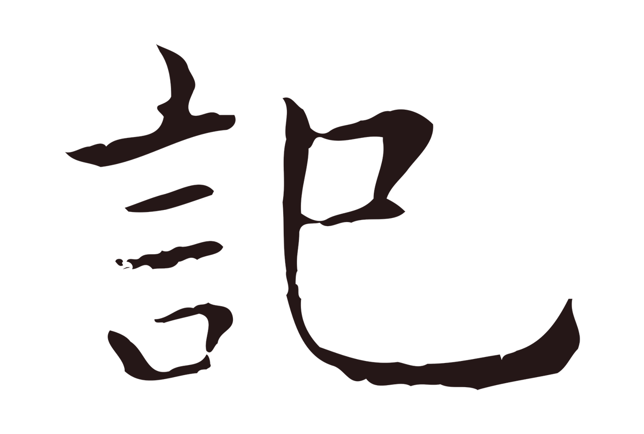 祝允明「記」字书法图片