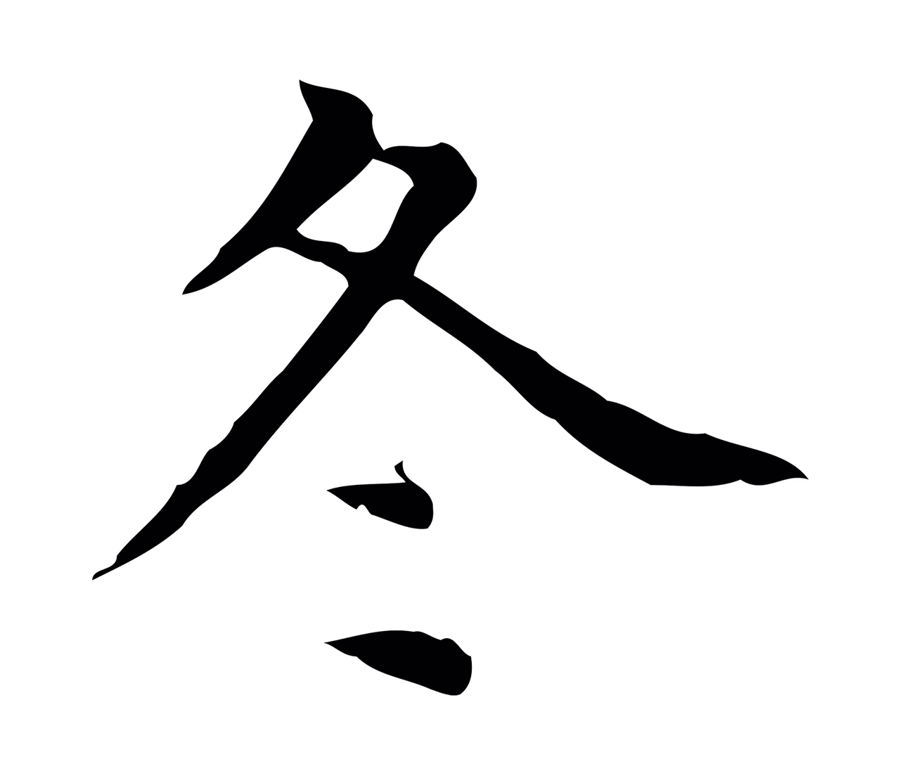 赵孟頫「冬」字书法图片