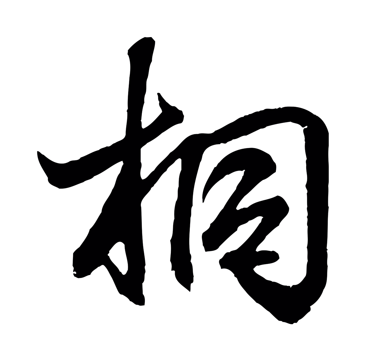 王羲之「桐」字书法图片
