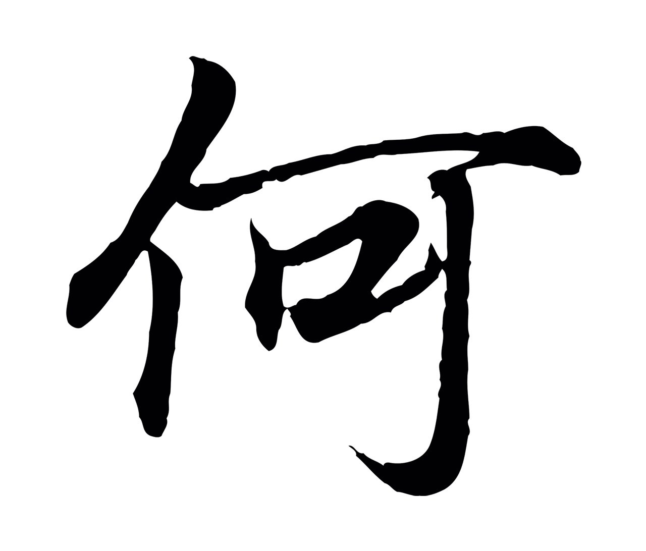 王羲之「何」字书法图片