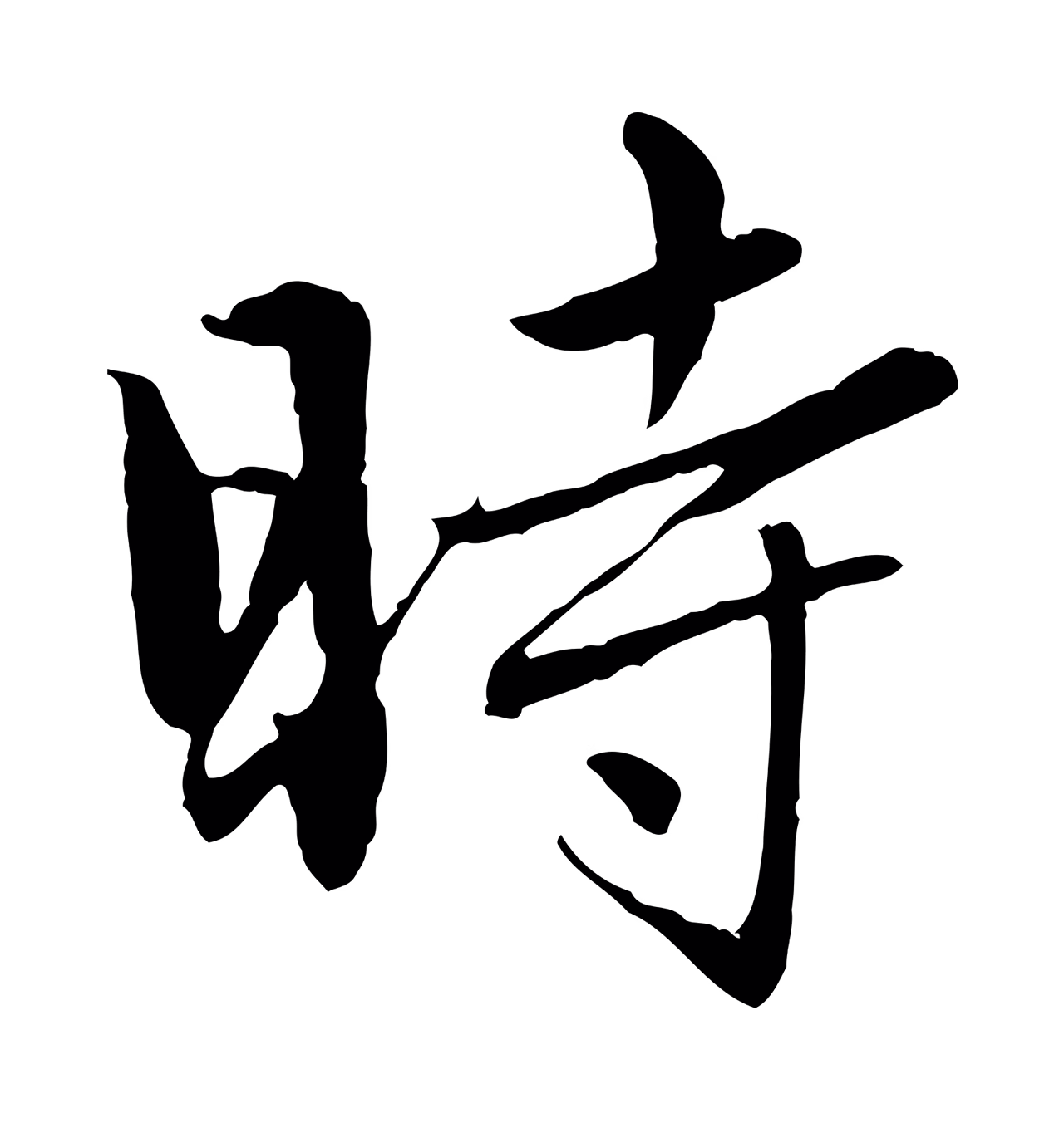 赵孟頫「時」字书法图片