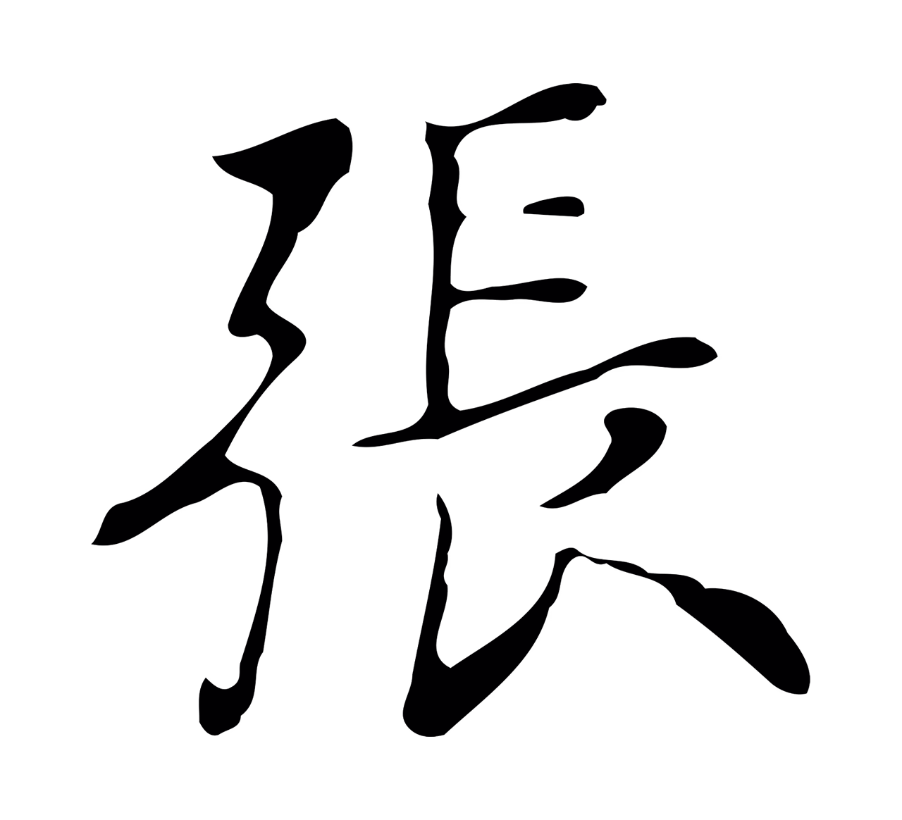 张照「張」字书法图片