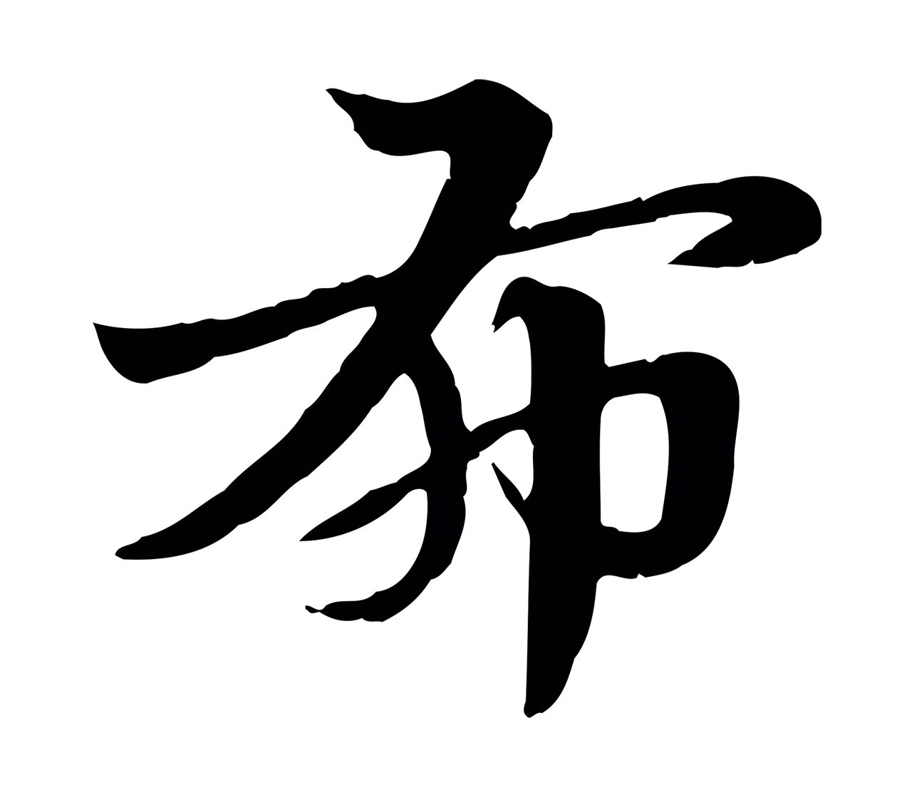 赵孟頫「布」字书法图片
