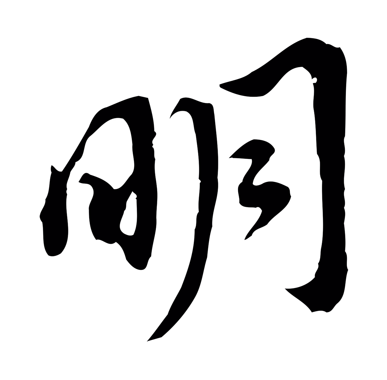 董其昌「明」字书法图片